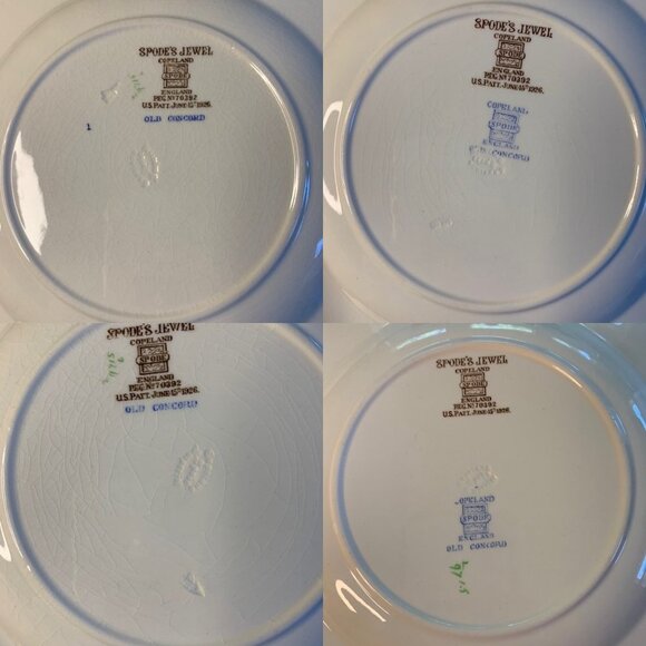 Spode’s Jewel “Old Concord” 9 1/4” Luncheon 4pc Plates - Picture 3 of 6